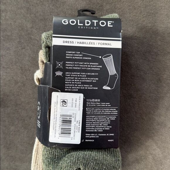 Men’s Gold Toe Edition Crew Dress Socks 3 Pairs Size 6-12.5 NWT - Picture 3 of 8